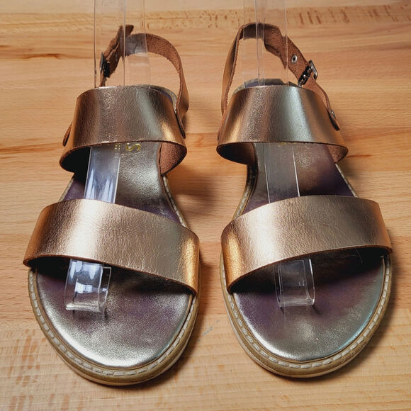 GES Rose Gold Leather Strappy Handmade Sandals Made in Greece EU Size 37 - Picture 3 of 10